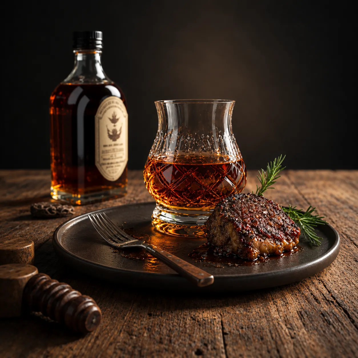 Steak au café et au whisky