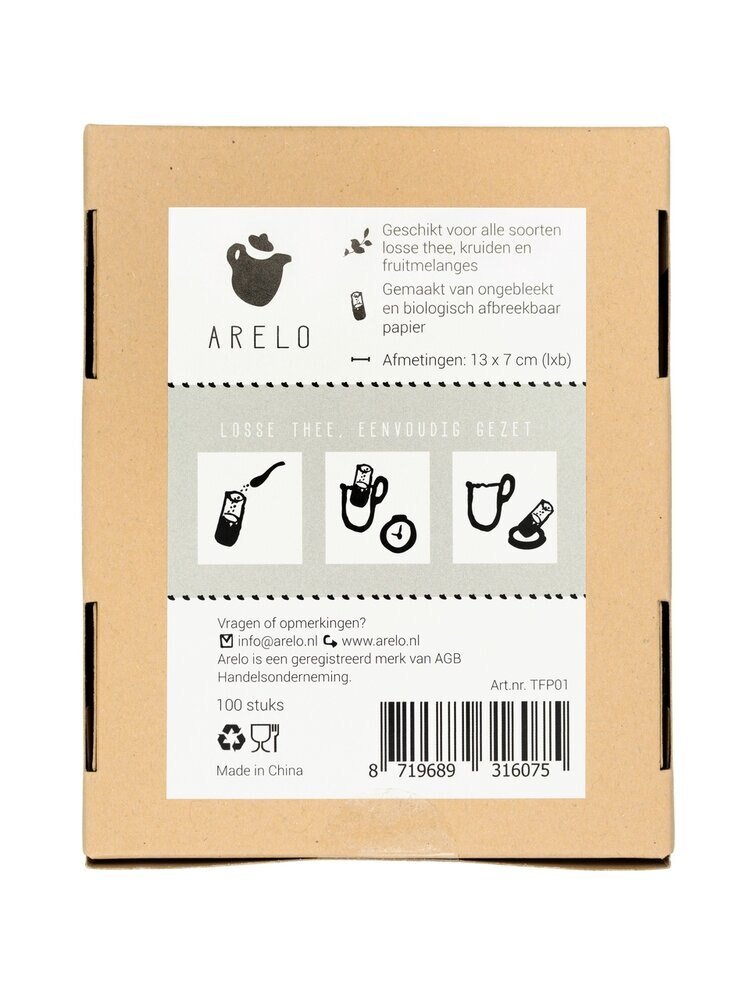 Filtres à thé en papier, boîte de 100 – Arelo – Image 2