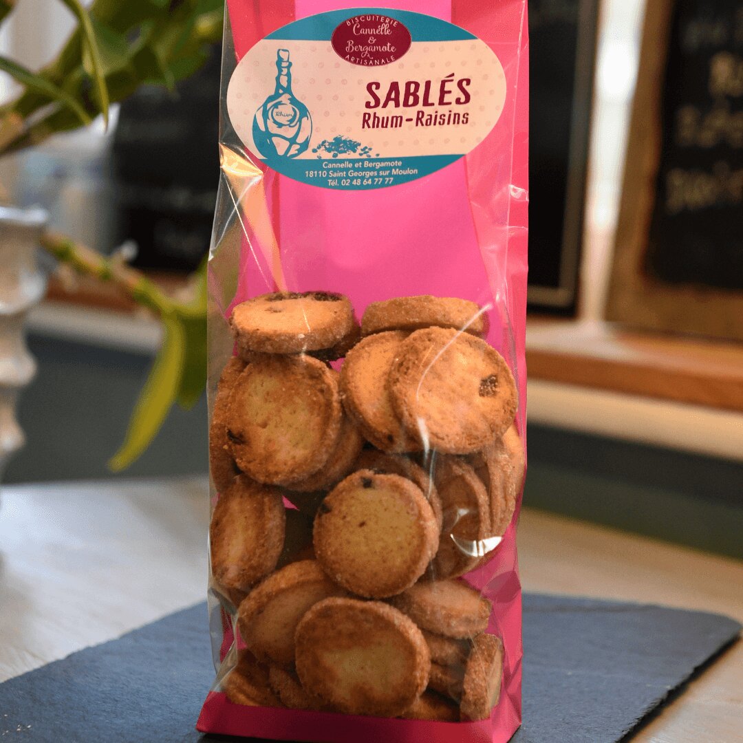 Sablés rhum-raisins – Cannelle et Bergamote