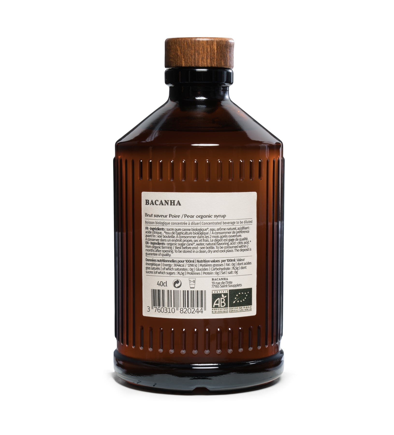 Sirop saveur poire – Bacanha – Image 2