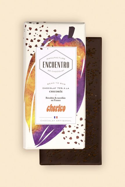 Tablette chocolat noir 70 % à la chicorée – Encuentro × Chérico, 75 g