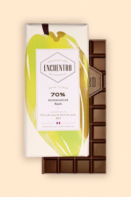 Tablette chocolat noir 70 % Madagascar – Encuentro, 75 g