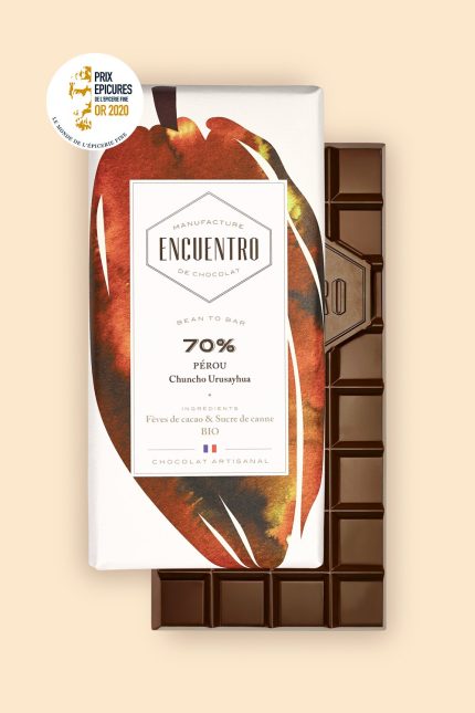 Tablette chocolat noir 70 % Pérou – Encuentro, 75 g