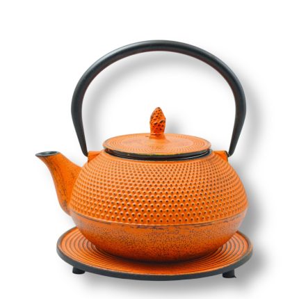 Théière en fonte Arare 1,2 l, orange – Ja Unendlich