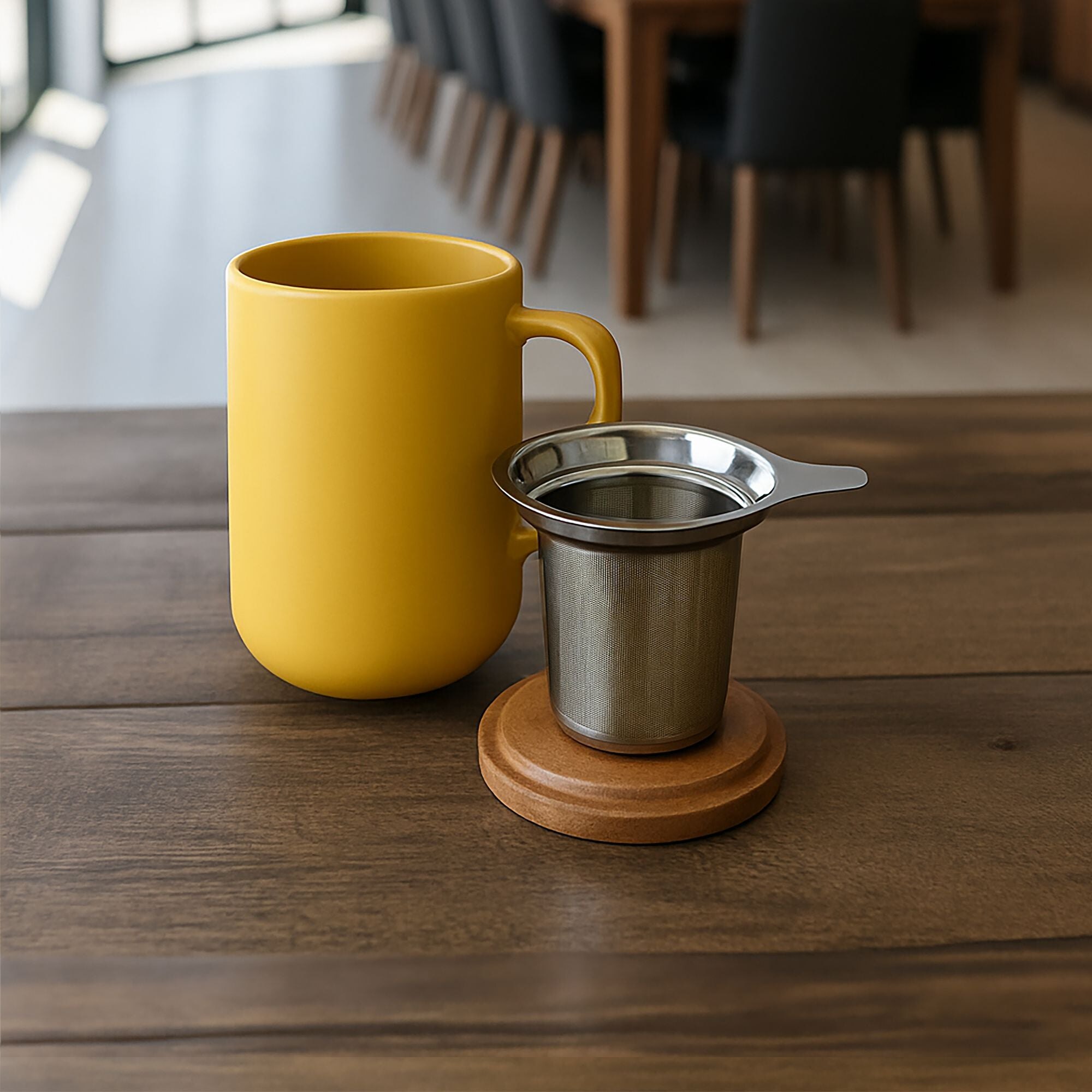Tisanière Juliet en grès 475 ml, jaune – Ogo Living – Image 2